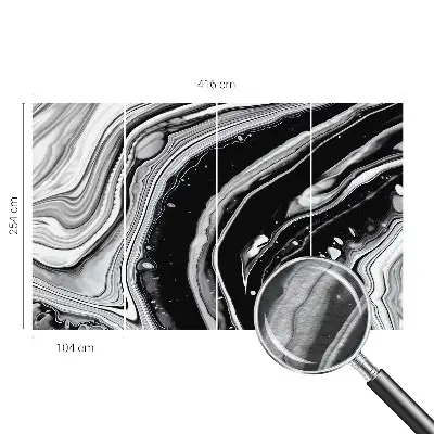 Modern fotobehang voor de woonkamer met monochromatische golven