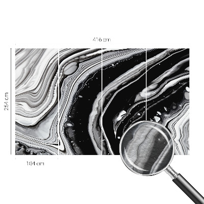 Modern fotobehang voor de woonkamer Monochromatische golven