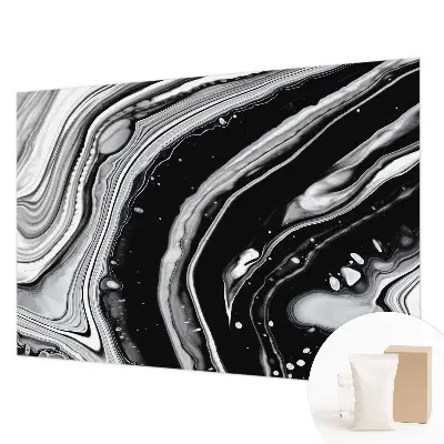 Modern fotobehang voor de woonkamer met monochromatische golven