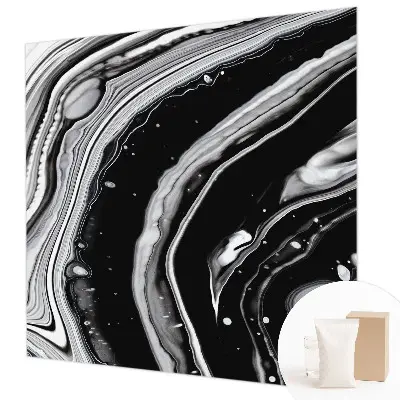 Modern fotobehang voor de woonkamer met monochromatische golven