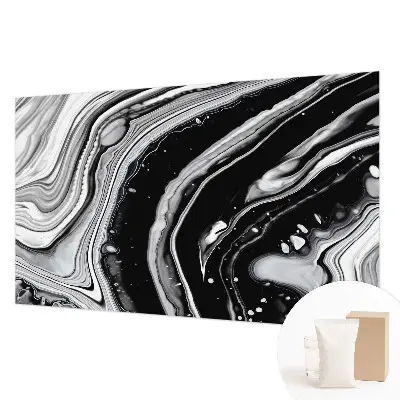 Modern fotobehang voor de woonkamer met monochromatische golven