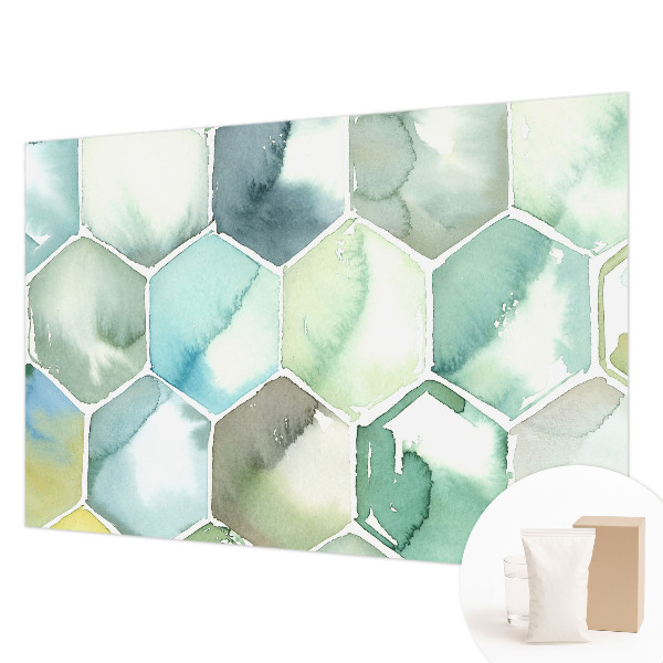 Luxe fotobehang Pastelkleurige zeshoeken