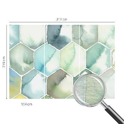 Luxe fotobehang Pastelkleurige zeshoeken