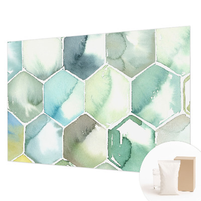 Luxe fotobehang Pastelkleurige zeshoeken