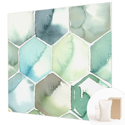 Luxe fotobehang Pastelkleurige zeshoeken