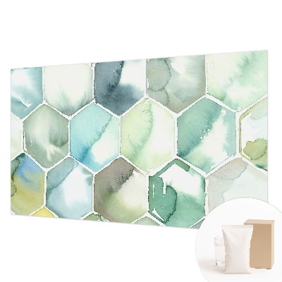 Luxe fotobehang Pastelkleurige zeshoeken