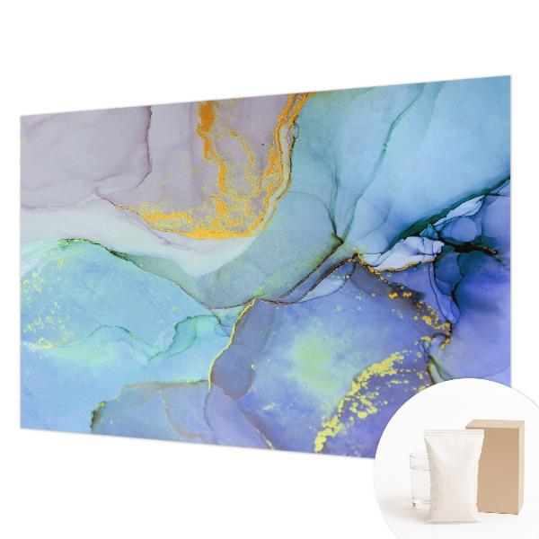 Groot fotobehang met aquarelvormen als print