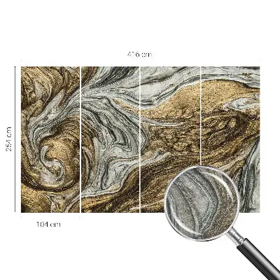 Fotobehang vliesbehang met abstracte wervelingen