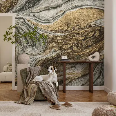 Fotobehang vliesbehang met abstracte wervelingen