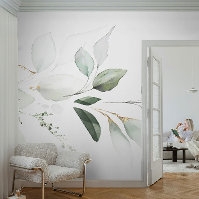 Vlies fotobehang op maat Groene bladeren