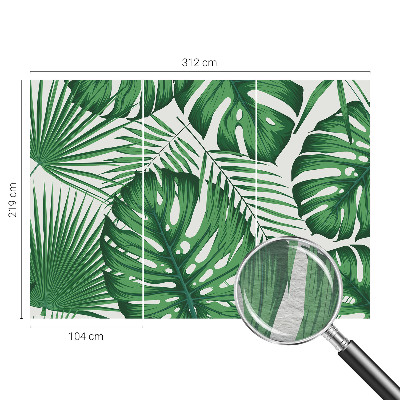 Behang met print Tropische bladeren