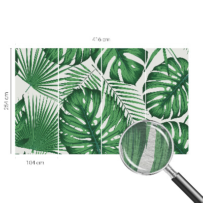 Behang met print Tropische bladeren