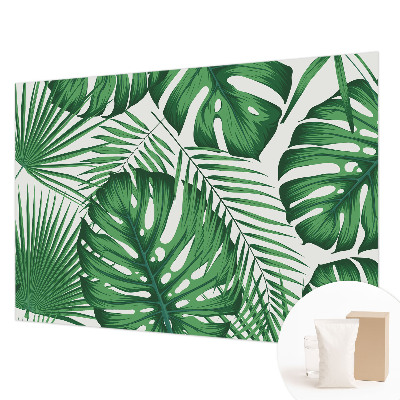 Behang met print Tropische bladeren