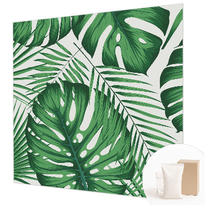 Behang met print Tropische bladeren