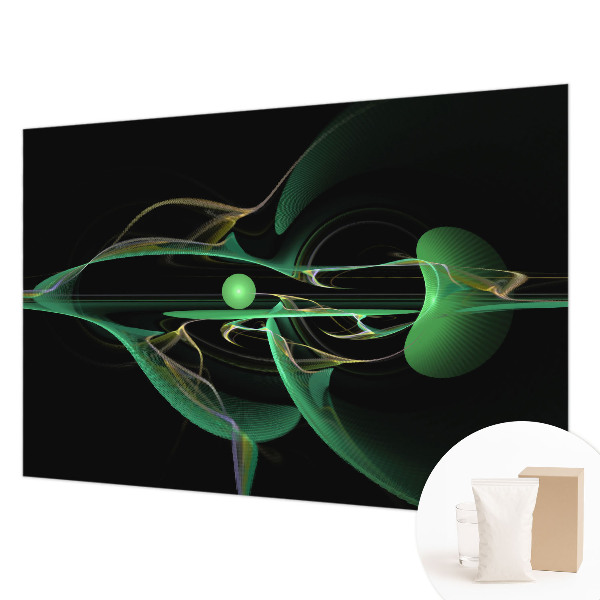 Foto behang op maat Groene golven