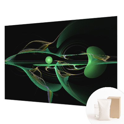 Foto behang op maat Groene golven