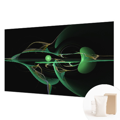 Foto behang op maat Groene golven