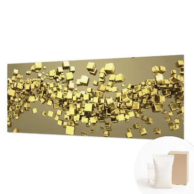 Fotobehang voor slaapkamer met creatief kubuspatroon