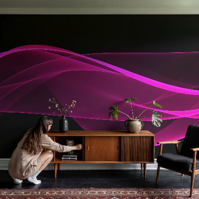 Fotobehang woonkamer Roze linten