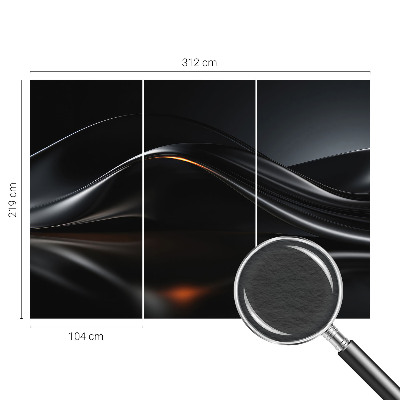 Fotobehang slaapkamer Metaalachtige golven