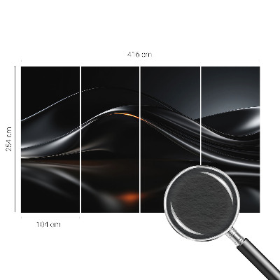 Fotobehang slaapkamer Metaalachtige golven