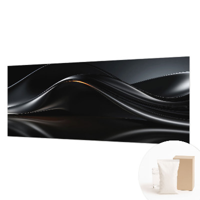 Fotobehang slaapkamer met een patroon van metaalachtige golven