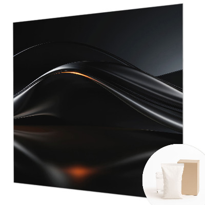 Fotobehang slaapkamer met een patroon van metaalachtige golven