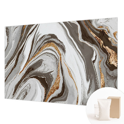 Modern fotobehang voor de woonkamer met marmeren wervelingen