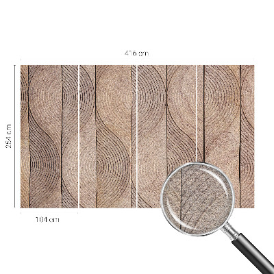 Luxe fotobehang Golven van hout