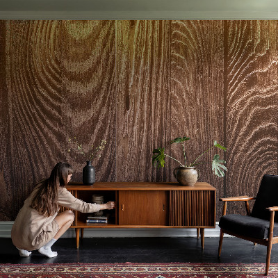 Sfeervol fotobehang Houten ringen