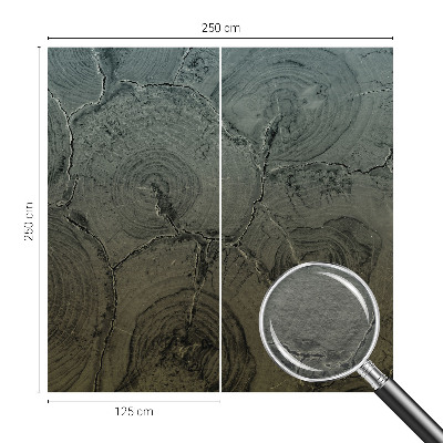 Groot fotobehang Houten ringen