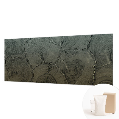 Groot fotobehang met houten ringen