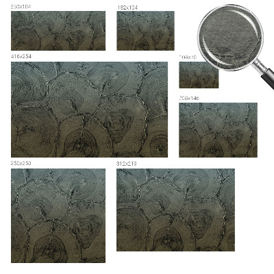 Groot fotobehang Houten ringen