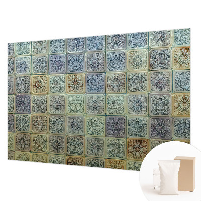 Vliesbehang fotobehang met een patroon van geometrische tegels