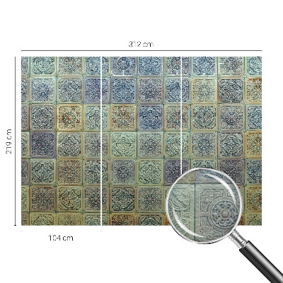 Vliesbehang fotobehang met een patroon van geometrische tegels