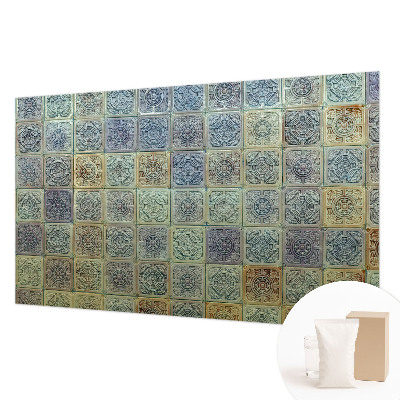 Vliesbehang fotobehang met een patroon van geometrische tegels