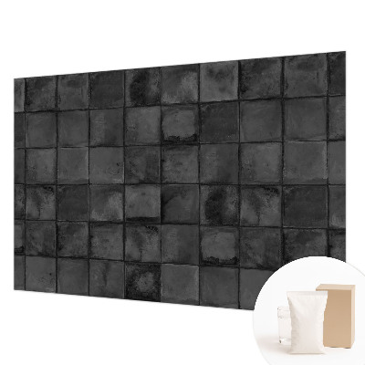 Fotobehang vliesbehang met grijze tegelprint