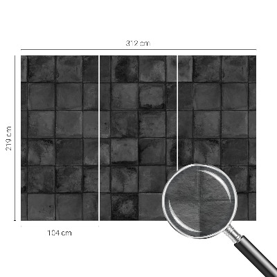 Fotobehang vliesbehang met grijze tegelprint