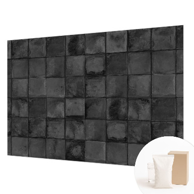 Fotobehang vliesbehang met grijze tegelprint