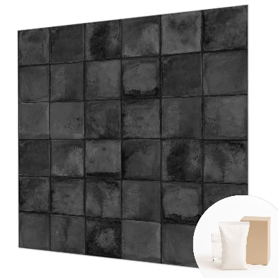 Fotobehang vliesbehang met grijze tegelprint