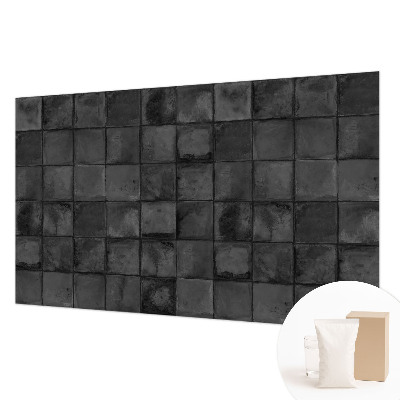 Fotobehang vliesbehang met grijze tegelprint
