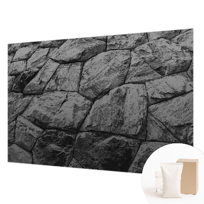 Vlies fotobehang op maat met steenstructuren