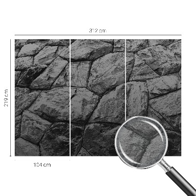 Vlies fotobehang op maat met steenstructuren