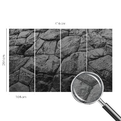 Vlies fotobehang op maat Steenstructuren