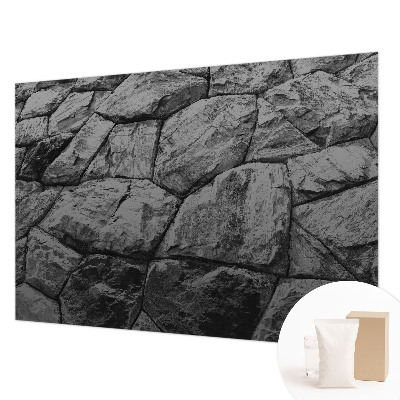 Vlies fotobehang op maat met steenstructuren