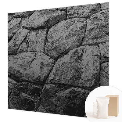 Vlies fotobehang op maat met steenstructuren