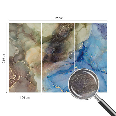 Muurbehang met kleurrijk abstract motief
