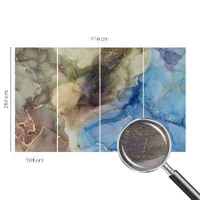 Muurbehang met kleurrijk abstract motief