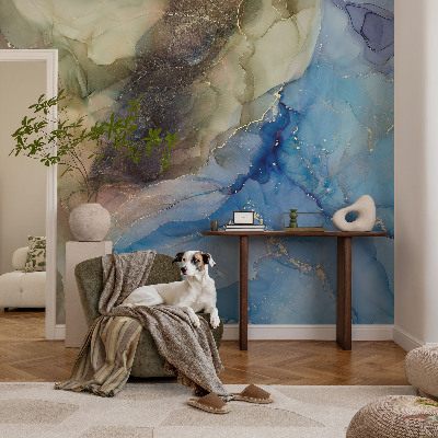 Muurbehang met kleurrijk abstract motief