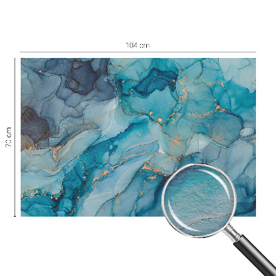 Behang met print Blauwe abstractie